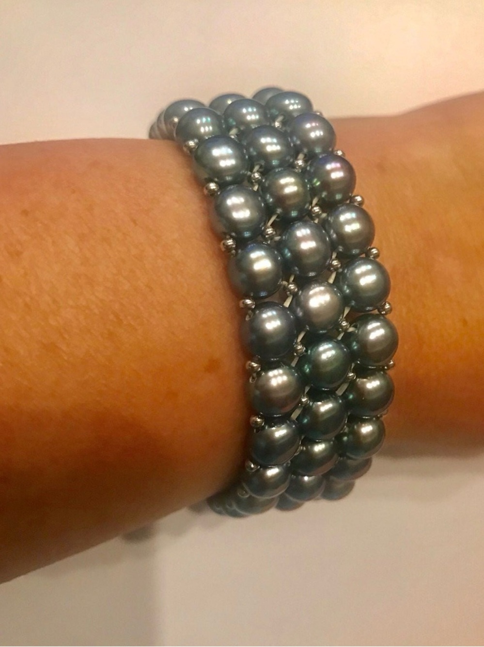 Genuine Peacock Pearl Bracelet